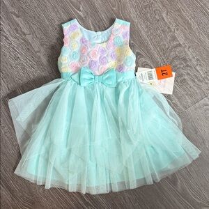 Pastel Floral Tulle Dress Easter Dress
